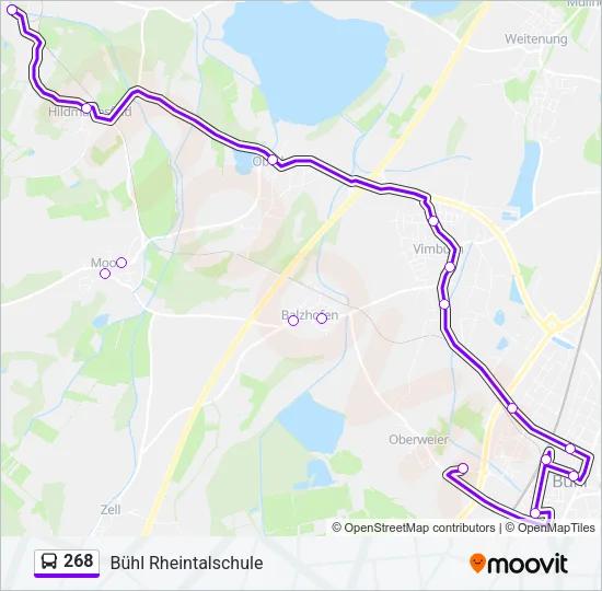 268 Bus Line Map