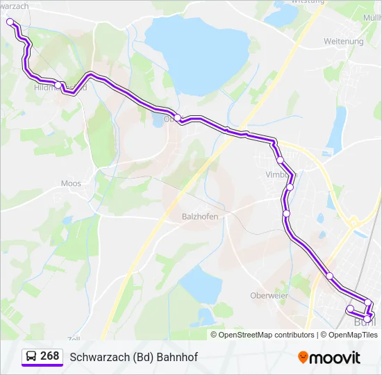 268 Bus Line Map