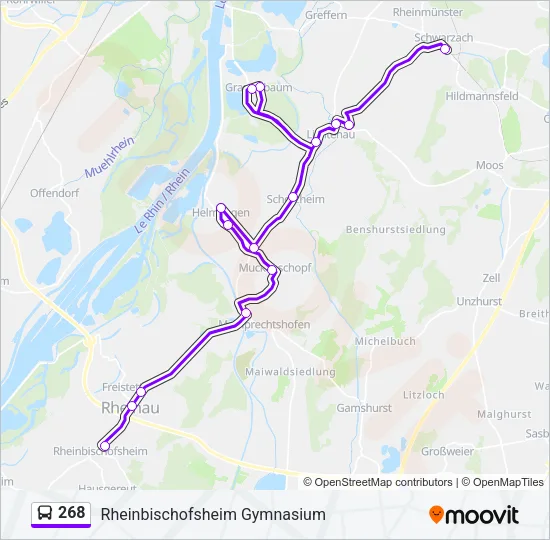 268 Bus Line Map
