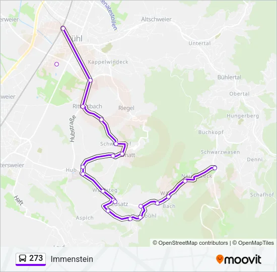 273 Bus Line Map