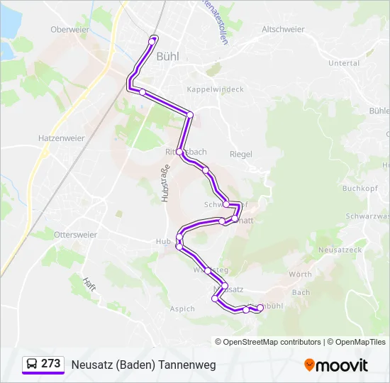 273 Bus Line Map
