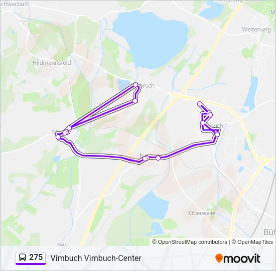 275 Bus Line Map