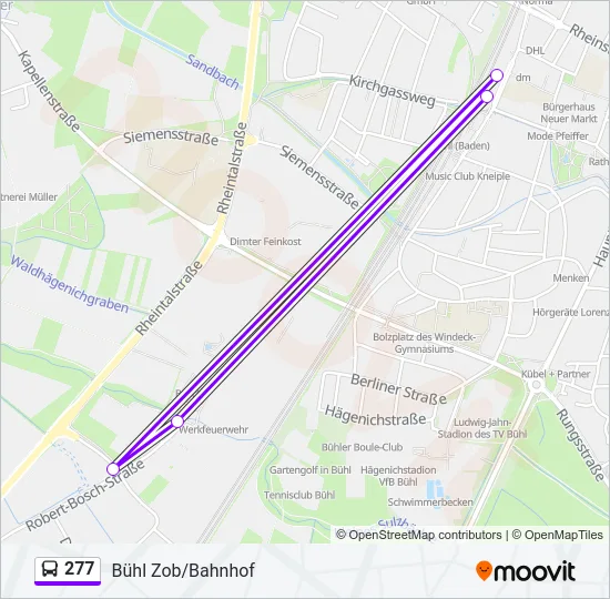 277 Bus Line Map