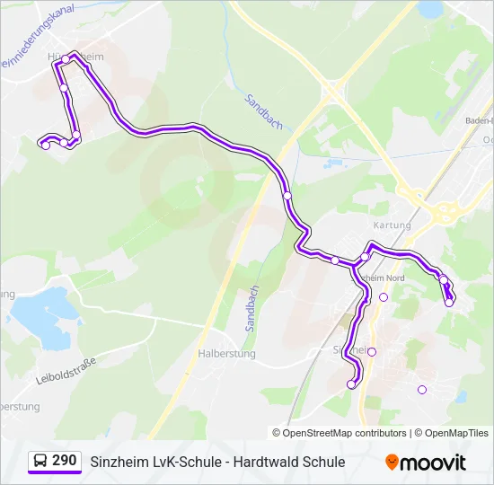 290 Bus Line Map
