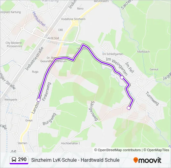 290 Bus Line Map