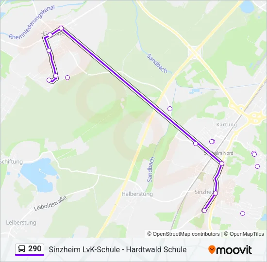 290 Bus Line Map