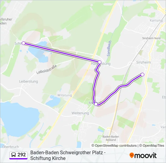 292 Bus Line Map