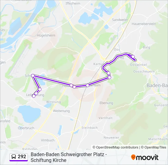 292 Bus Line Map