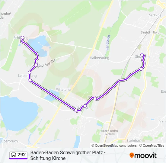 292 Bus Line Map