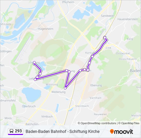 293 bus Line Map