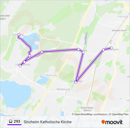 293 Bus Line Map
