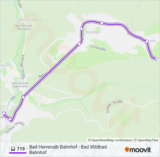 719 Bus Line Map