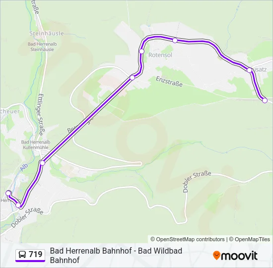 719 Bus Line Map