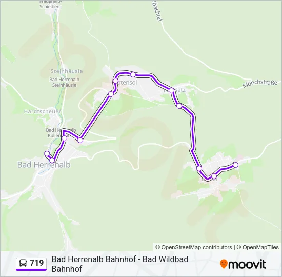 719 Bus Line Map
