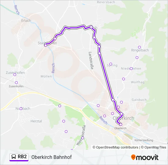RB2 Bus Line Map
