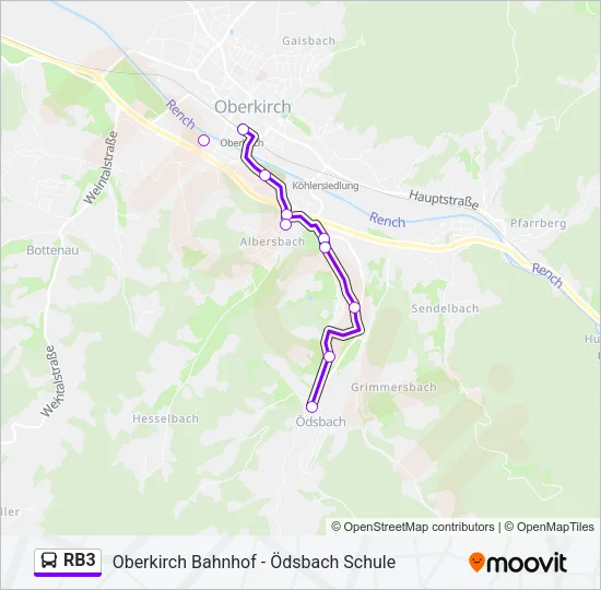 RB3 Bus Line Map