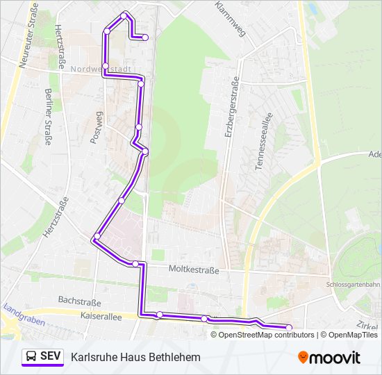 SEV bus Line Map