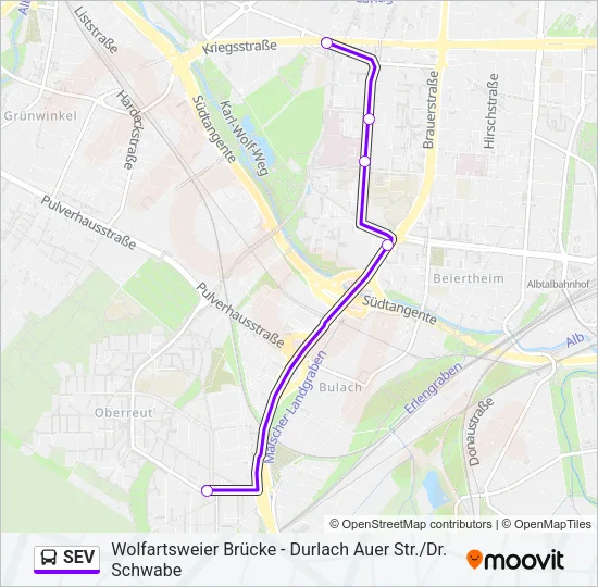 SEV Bus Line Map
