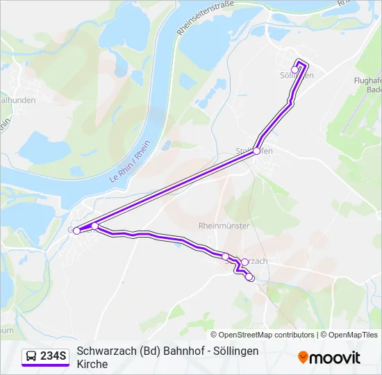 234S Bus Line Map