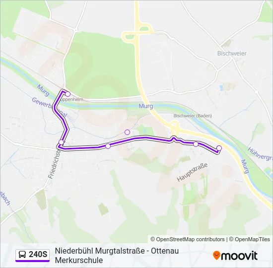 240S Bus Line Map