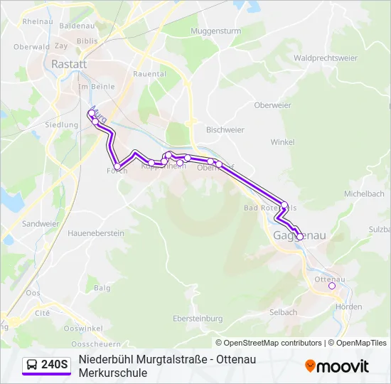 240S Bus Line Map