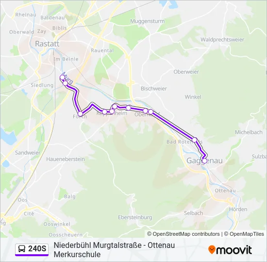 240S Bus Line Map