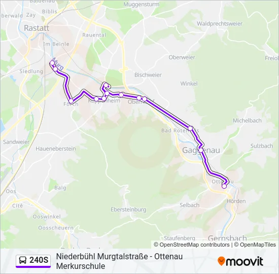 240S Bus Line Map