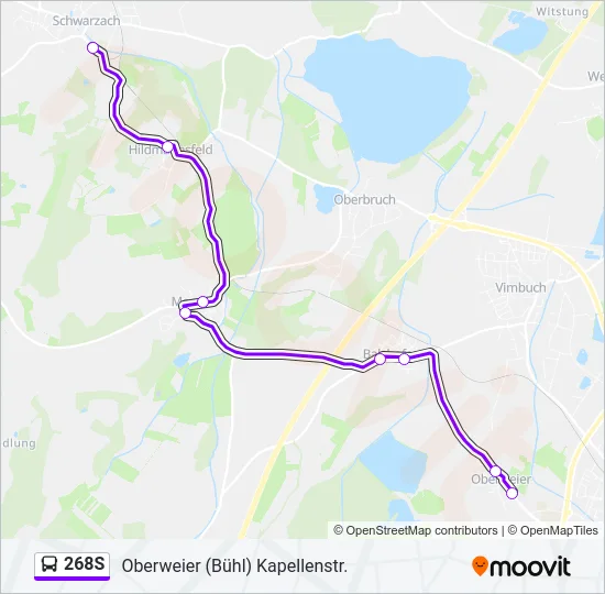 268S Bus Line Map