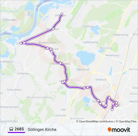 268S Bus Line Map