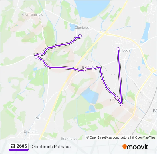 268S Bus Line Map