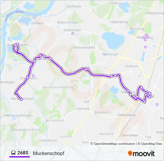 268S Bus Line Map