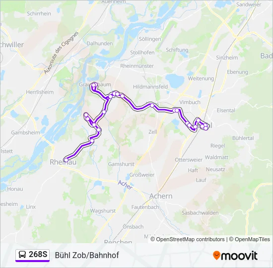 268S Bus Line Map