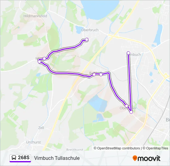 268S Bus Line Map