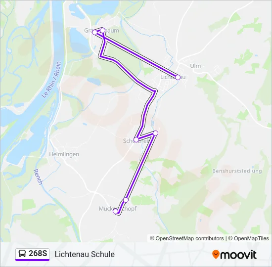 268S Bus Line Map