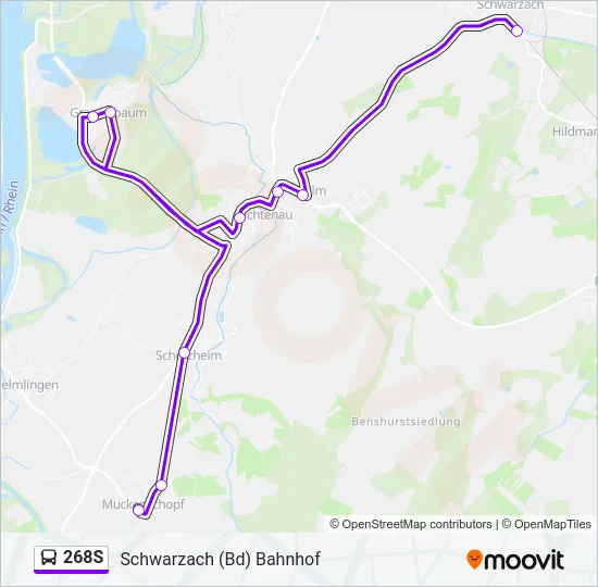 268S Bus Line Map