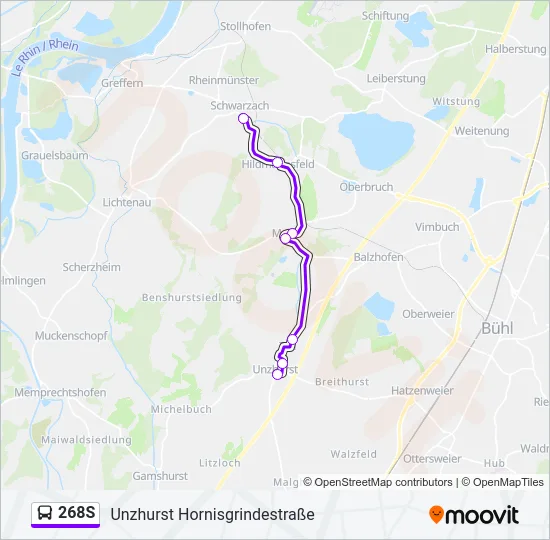 268S Bus Line Map