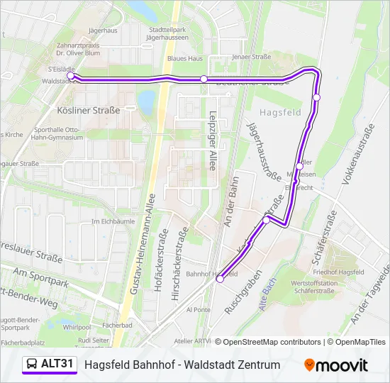 ALT31 Bus Line Map