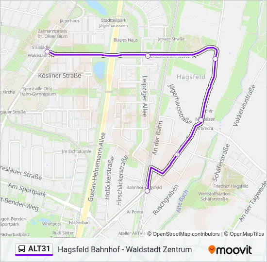 ALT31 Bus Line Map