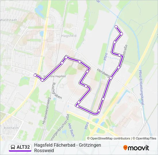 ALT32 Bus Line Map
