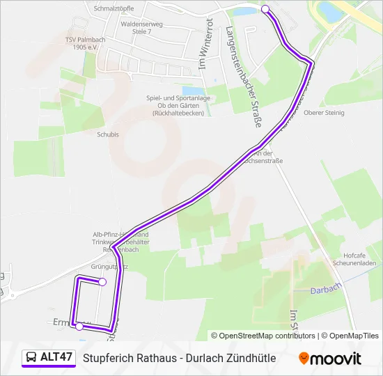 ALT47 Bus Line Map