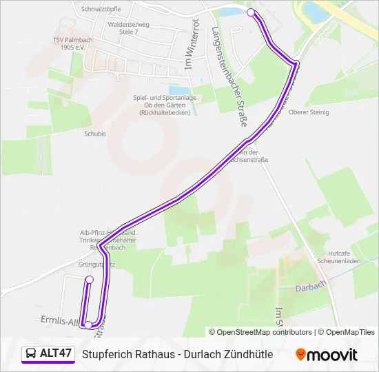 ALT47 Bus Line Map