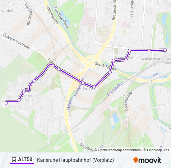 ALT50 bus Line Map