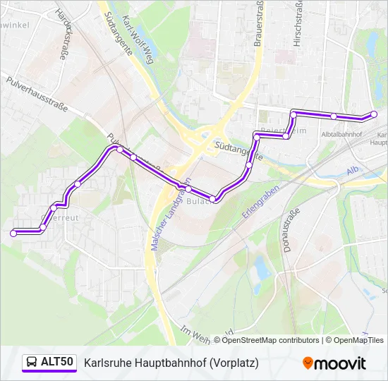 ALT50 Bus Line Map