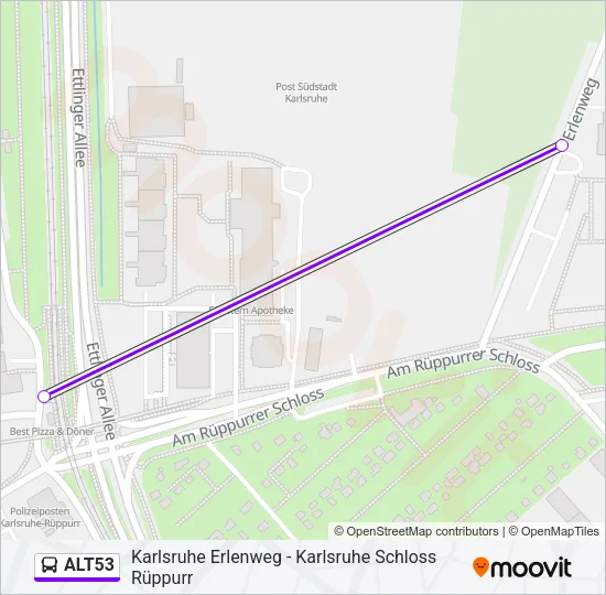 ALT53 Bus Line Map