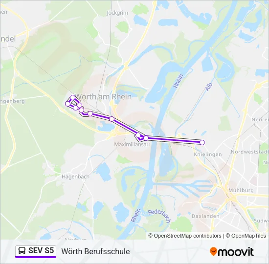 SEV S5 Bus Line Map