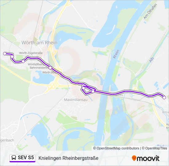 SEV S5 Bus Line Map