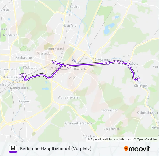 SEV S5/S51 Bus Line Map