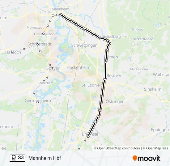 S3 Train Line Map