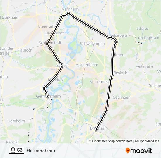 S3 Train Line Map