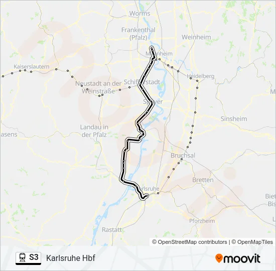 S3 Train Line Map